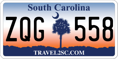 SC license plate ZQG558