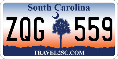 SC license plate ZQG559