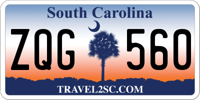 SC license plate ZQG560