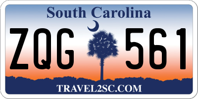 SC license plate ZQG561