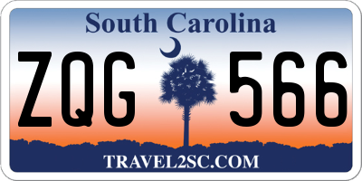 SC license plate ZQG566