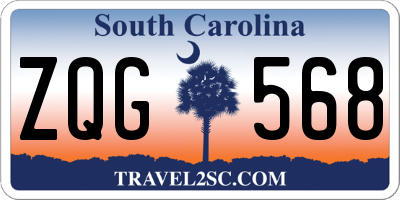 SC license plate ZQG568