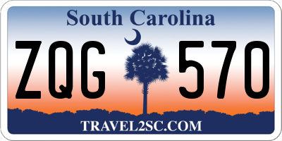 SC license plate ZQG570