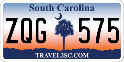 SC license plate ZQG575