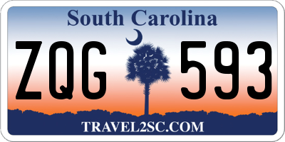 SC license plate ZQG593