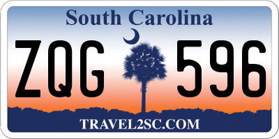 SC license plate ZQG596