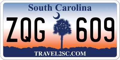 SC license plate ZQG609