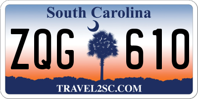 SC license plate ZQG610