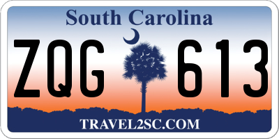 SC license plate ZQG613