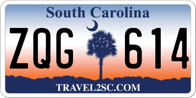 SC license plate ZQG614