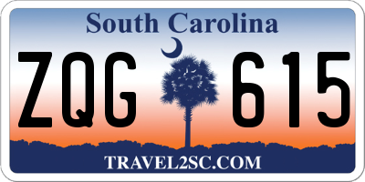 SC license plate ZQG615