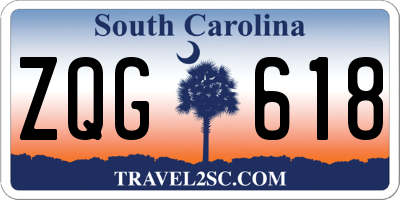 SC license plate ZQG618
