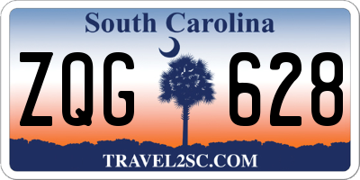 SC license plate ZQG628