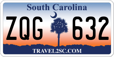 SC license plate ZQG632