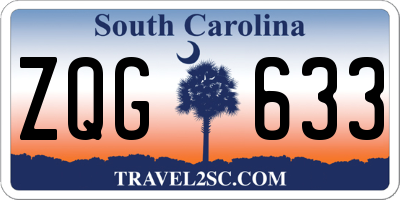 SC license plate ZQG633