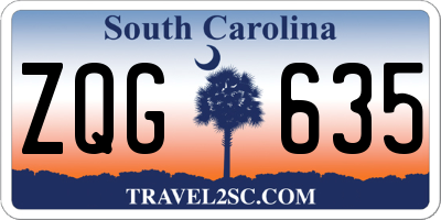 SC license plate ZQG635