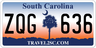 SC license plate ZQG636
