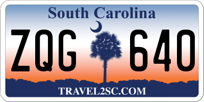 SC license plate ZQG640