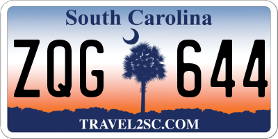SC license plate ZQG644