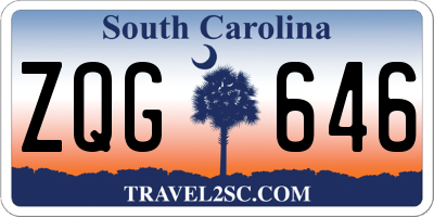 SC license plate ZQG646