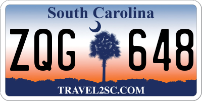 SC license plate ZQG648