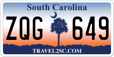 SC license plate ZQG649