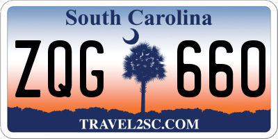 SC license plate ZQG660