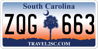 SC license plate ZQG663