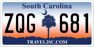 SC license plate ZQG681
