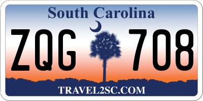 SC license plate ZQG708