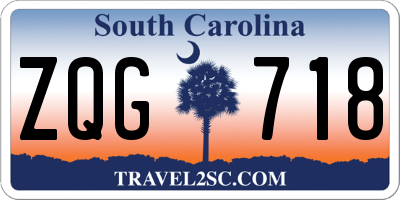 SC license plate ZQG718