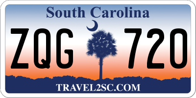 SC license plate ZQG720