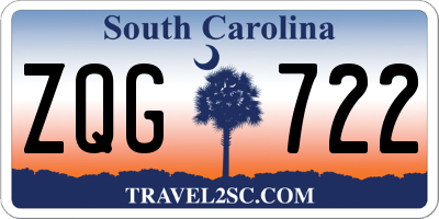 SC license plate ZQG722