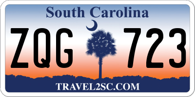 SC license plate ZQG723