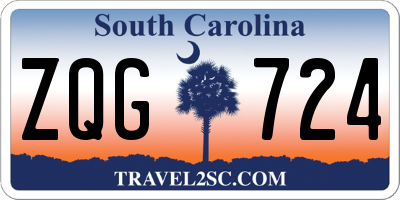 SC license plate ZQG724