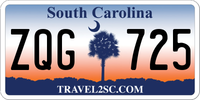 SC license plate ZQG725
