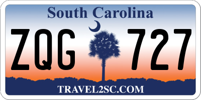 SC license plate ZQG727