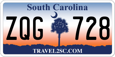 SC license plate ZQG728