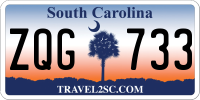 SC license plate ZQG733