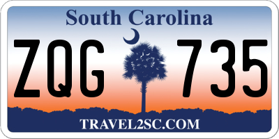 SC license plate ZQG735