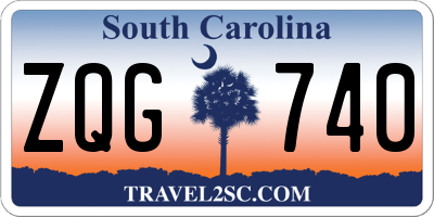SC license plate ZQG740
