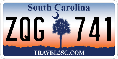 SC license plate ZQG741
