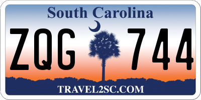 SC license plate ZQG744