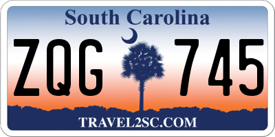 SC license plate ZQG745