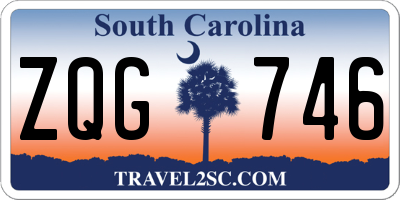 SC license plate ZQG746