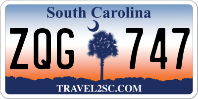 SC license plate ZQG747