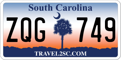 SC license plate ZQG749
