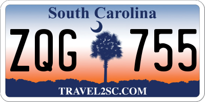 SC license plate ZQG755