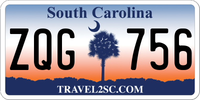 SC license plate ZQG756