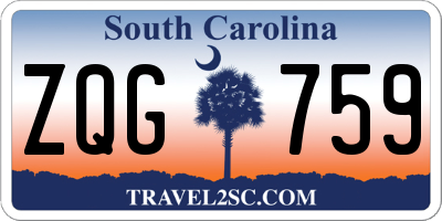 SC license plate ZQG759